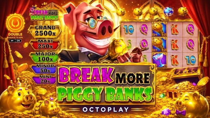 UNIBET Slots - BREAK MORE PIGGY BANKS - OCTOPLAY